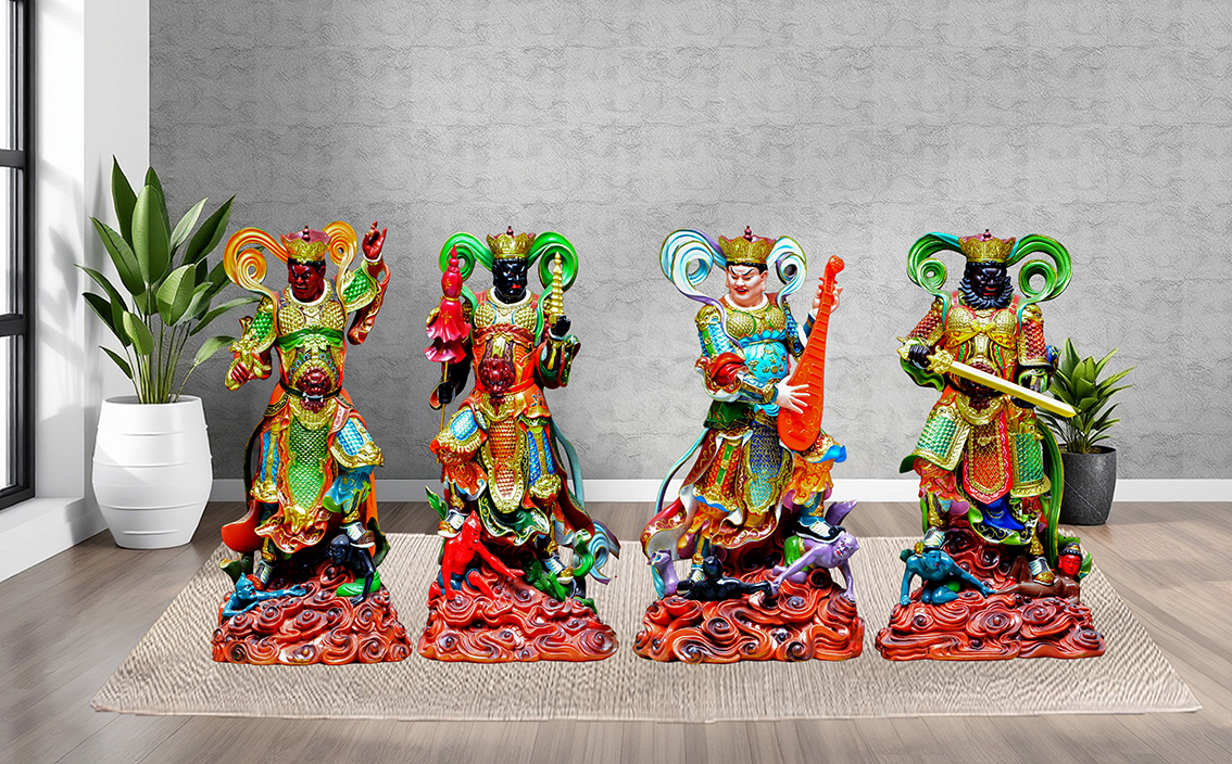 Bộ Tôn tượng Tứ Đại Thiên Vương 50-70cm